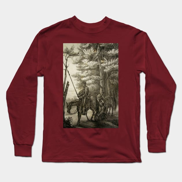 Don Quixote Antique Engraving Long Sleeve T-Shirt by chilangopride